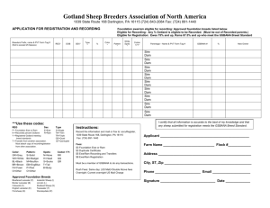 Record/Registration Form - Gotland Sheep Breeders of North America