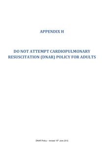 Resuscitation Policy Appendix H DNAR