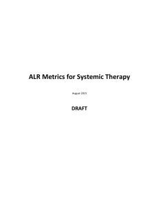 ALR Metrics for Systemic Therapy