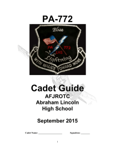 afjrotc cadet creed - Monthly Instructional