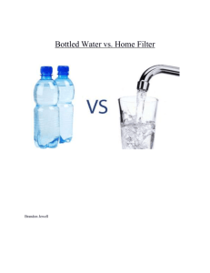 Bottled Water vs. Home Filter - The portfolio of Brandon Jewell
