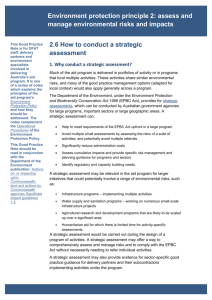 Environment protection principle 2: assess and manage