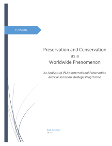 Preservation & conservation research paper