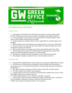 GOC 1.0 - Sustainability at GW