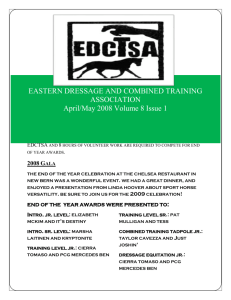 EASTERN DRESSAGE AND COMBINED TRAINING