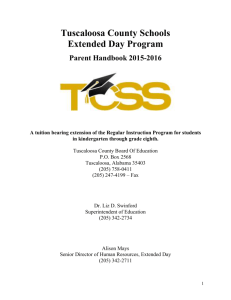 Extended Day Program - Tuscaloosa County Schools