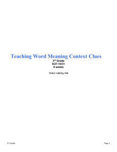 Word Meaning - Midland Independent School District