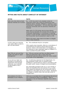 Conflict of Interest Myths and facts