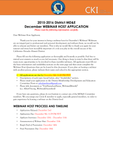 District MD&E December Webinar Application - California