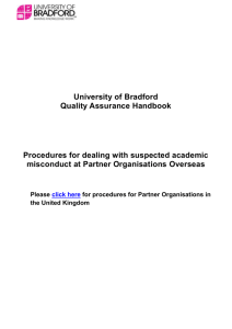Academic Misconduct - University of Bradford