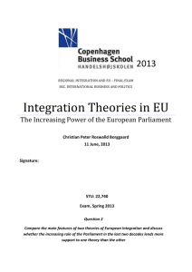 Integration Theories in EU