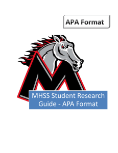 APA: Reference List General Format