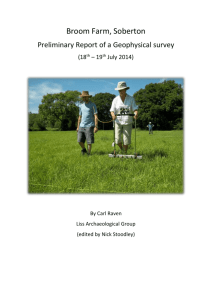 Broom Farm, Soberton Preliminary Report of a Geophysical survey
