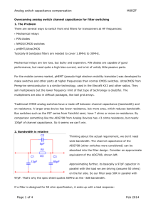 Analog switch capacitance compensation M0RZF Overcoming