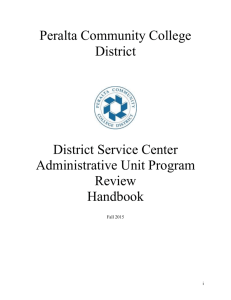 2015 District Service Center Program Review