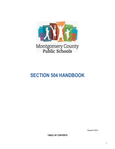 section 504 handbook - Montgomery County Public Schools