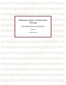Reflection Paper on Existential Therapy