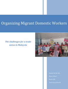 Organizing Migrant Domestic Workers