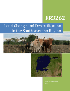 Land Change and Desertification in the South Asembo Region