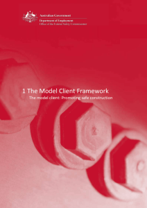 Model Client Framework Booklet One