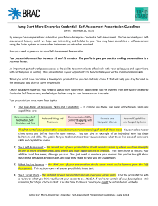 03-01 Self-Assessment Presentation Guidelines 2015-12-22