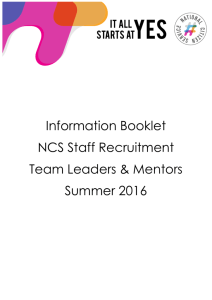 NCS Staff Recruitment