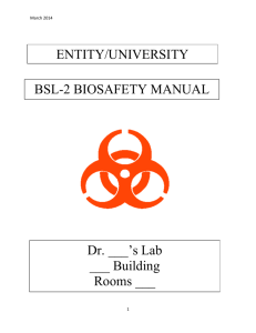Lab-Specific Biosafety Manual Template