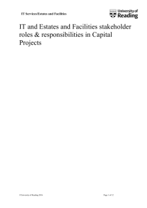 roles & responsibilities in Capital Projects