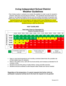 Irving Independent School District Weather Guidelines