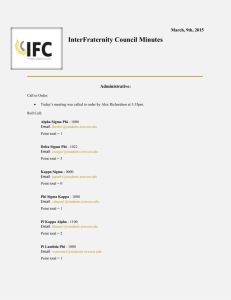 IFC Minutes March 9th 2015