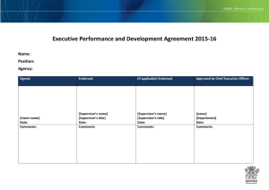 Executive Performance and Development Agreement template 2015