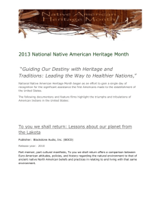 2013 National Native American Heritage Month