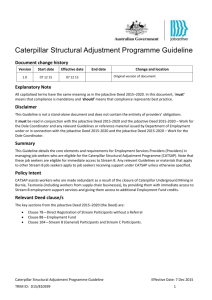 Caterpillar Structural Adjustment Programme