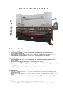 Hydraulic CNC Press Brake WC67Y-40T×1250 The Whole Structure
