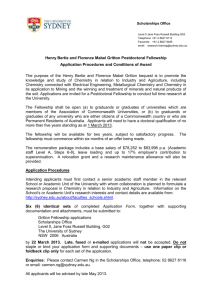 Henry Bertie and Florence Mabel Gritton Postdoctoral Fellowship