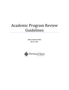 AcademicProgram Review - Portland State University
