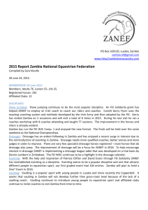 ZANEF report to Group IX Meeting June 2015