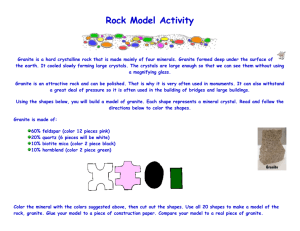 Rock Model Activity