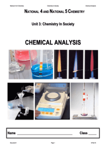 Chemical Analysis Notes