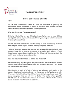 Talented and Gifted Students Policy - Star International School