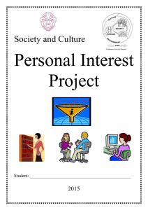 The Personal Interest Project (PIP)