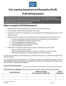 PLAR General Self-Assessment V2