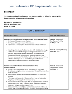 Comprehensive RTI Implementation Plan – Secondary