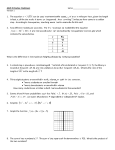 Math 2 Practice Final - Version 1 - devans