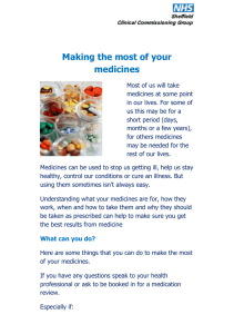 Making the Most of your Medicines