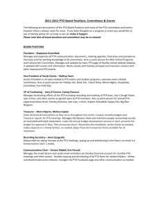 2011-2012 PTO Board Positions, Committees & Events The