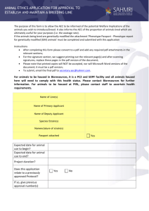 Breeding Project Application Form