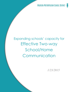 Two-way communication - Family, Youth and Community Engagement