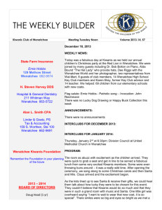 THE WEEKLY BUILDER - Wenatchee Downtown Kiwanis Club