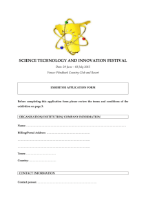 STI Festival Exhibition Application Form